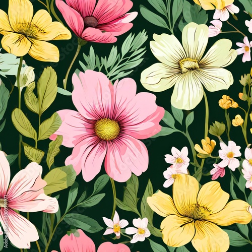 spring floral background with flower