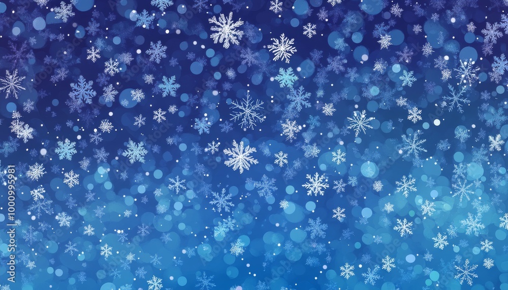 Snowflakes Background. Winter Pattern. Blue Winter Background. Falling Snow. Snowflakes Background. Winter Pattern. Blue Winter Background. Falling Snow.