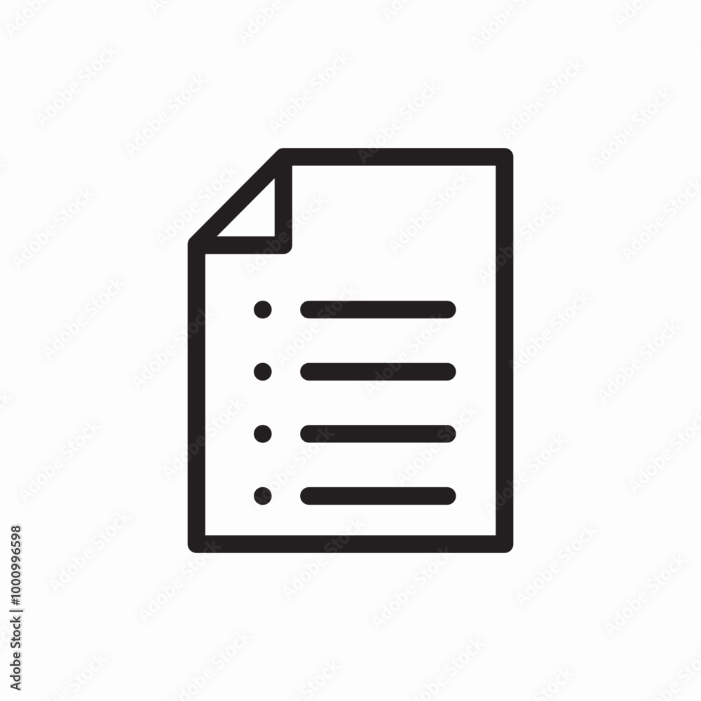 document file icon sign vector