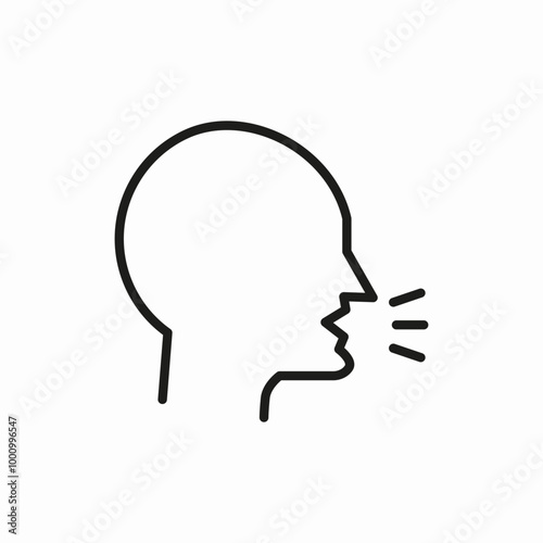 cough ill sick icon sign vector