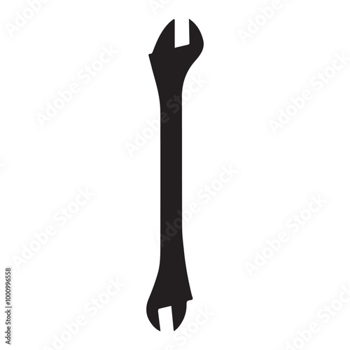 Tool Vector illustration in black and white - Work tool silhouette Clipart Design