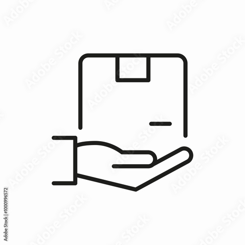 delivery box cargo icon sign vector