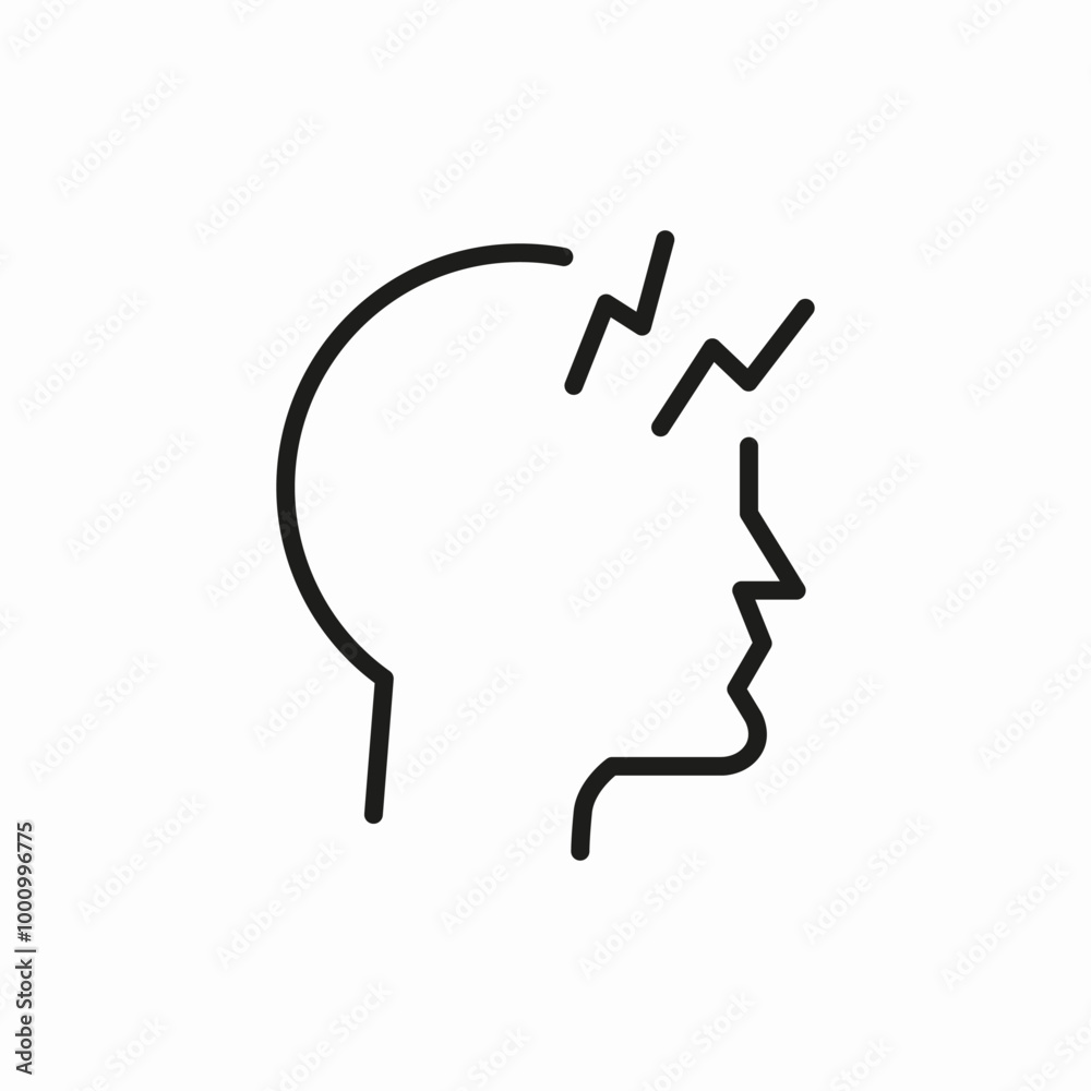 headache ill icon sign vector headache ill icon sign vector