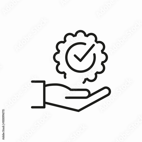 hand care badge icon sign vector