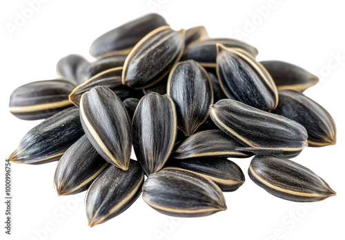 sunflower seeds isolated on white background photo