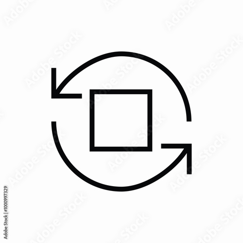 camera rotate icon sign vector