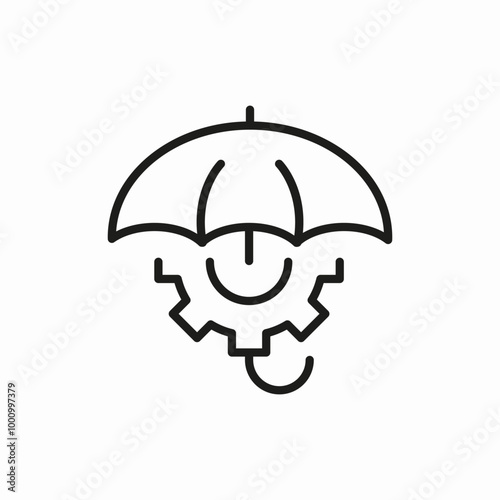 umbrealla settings icon sign vector