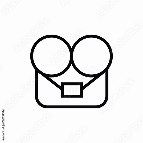 movie tape icon sign vector