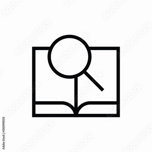 search for a book icon sign vector