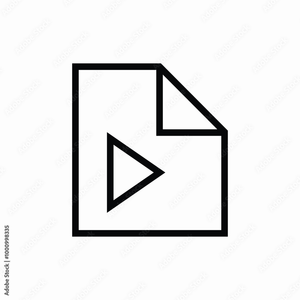 video file icon sign vector