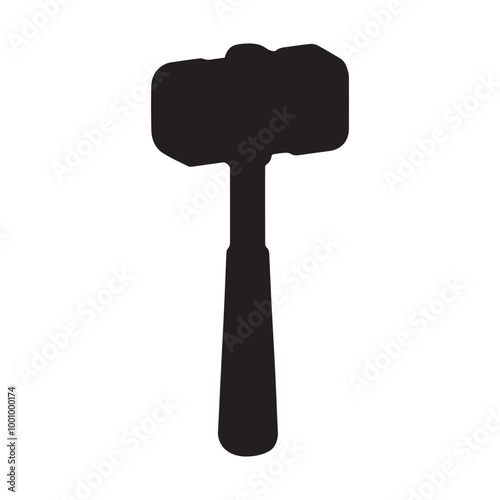 Tool Vector illustration in black and white - Work tool silhouette Clipart Design