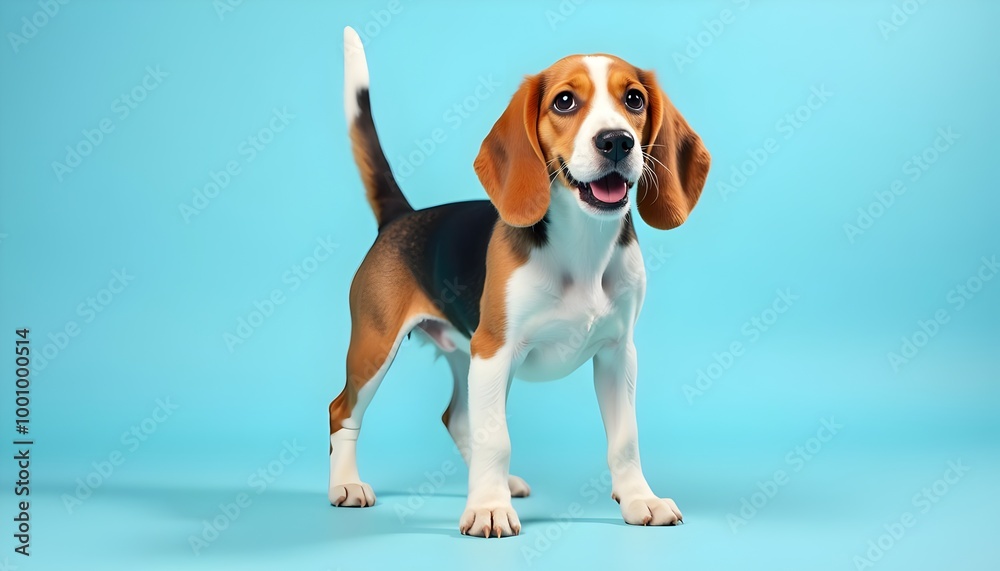 Adorable Dog Portraits with Happy Expressions on Light Blue Background - Cute Dog Photos Adorable Dog Portraits with Happy Expressions on Light Blue Background - Cute Dog Photos