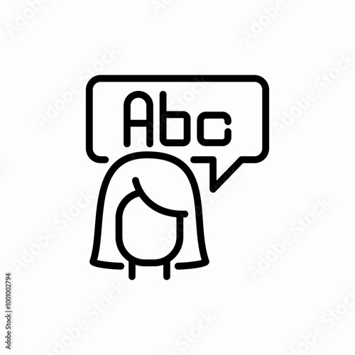 class teaching language icon sign vector