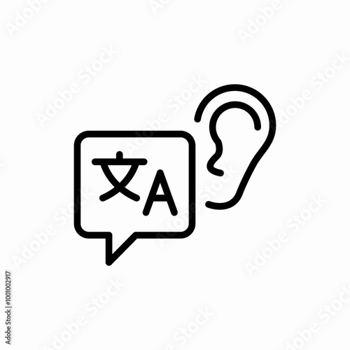 language listen translate icon sign vector