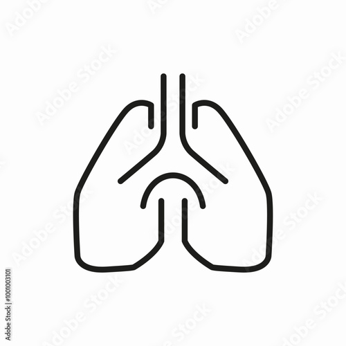 lung pulmonologu icon sign vector