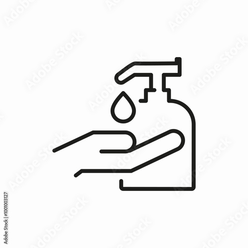 medicine handwash alcohol gel icon sign vector