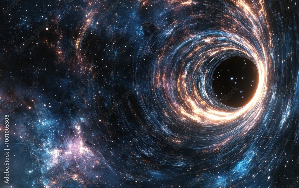 Obraz premium Swirling cosmic vortex in deep space