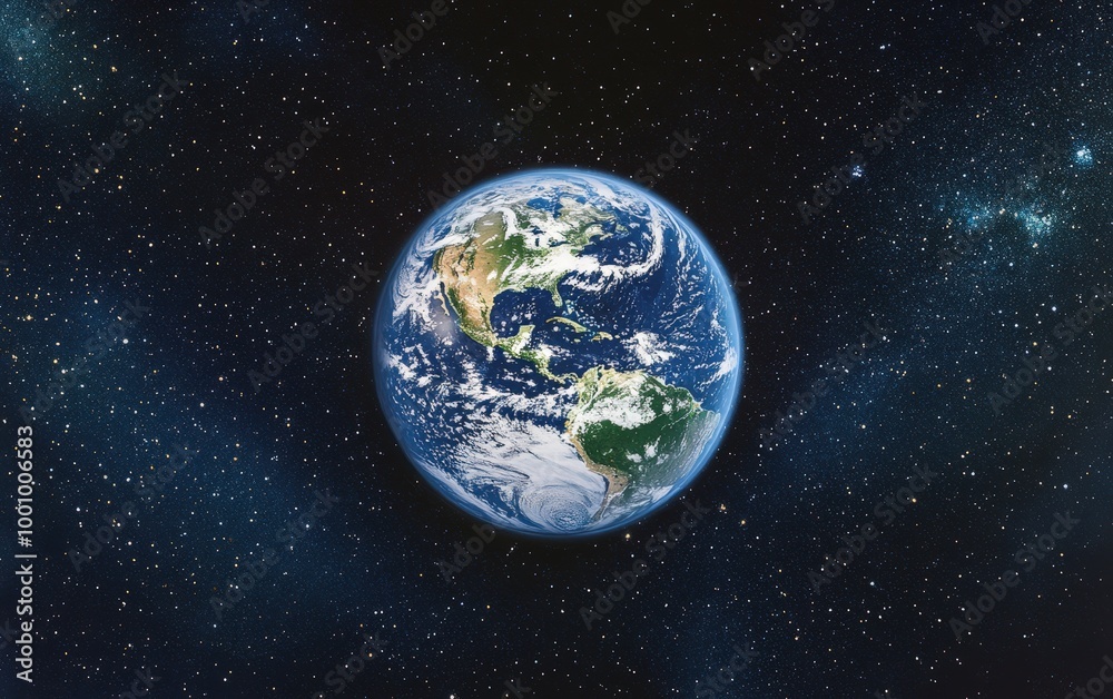 Stunning view of the earth from space Stunning view of the earth from space