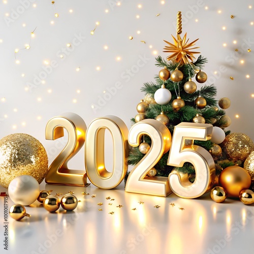 Happy New Year 2025 Greeting Card photo