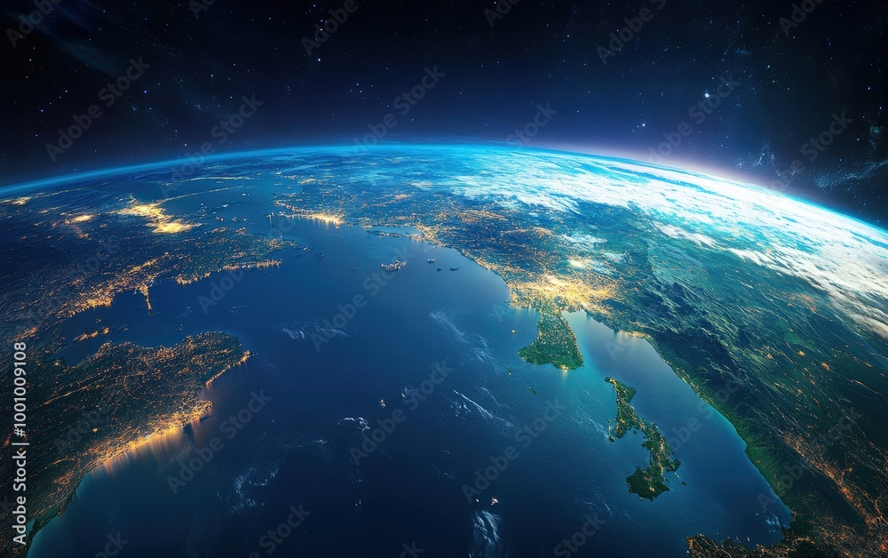 Fototapeta premium Breathtaking view of the earth from space