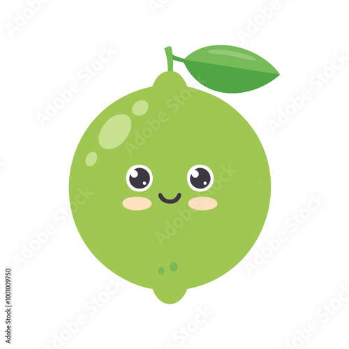 Lime Cute Cartoon Fruit Fresh Animation Kawaii Healthy Character
