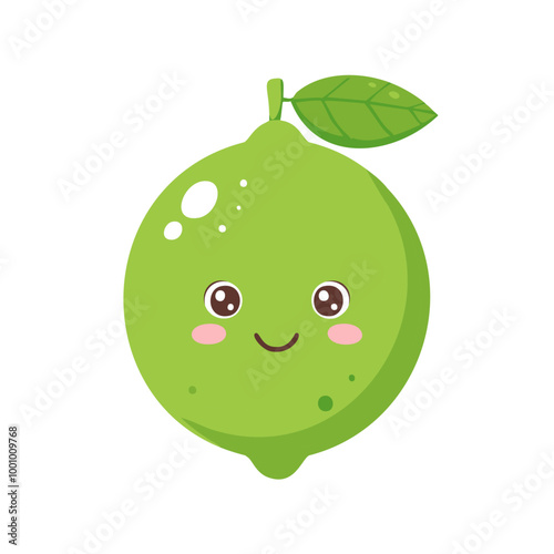 Lime Cute Cartoon Fruit Fresh Animation Kawaii Healthy Character

