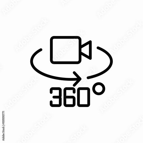 camera 360 panoromic icon sign vector