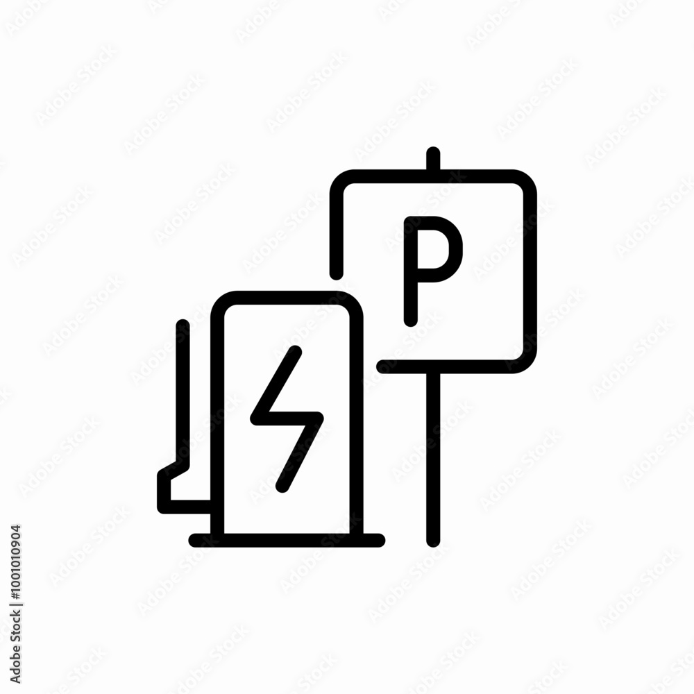 energy station oarking icon sign vector energy station oarking icon sign vector