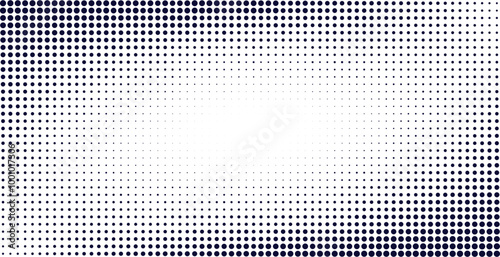 Dot gradient background with grunge texture, comic noise, and vintage bitmap effect. Pixelated grain, halftone pattern, and duotone design, perfect for retro manga projects. Vector