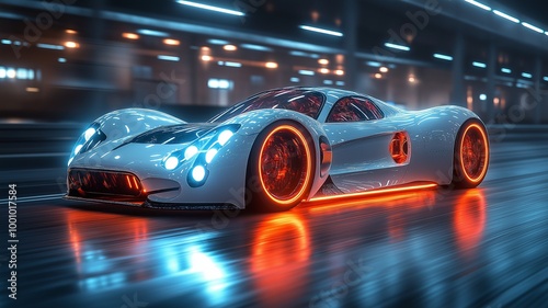 car with motion lighting.