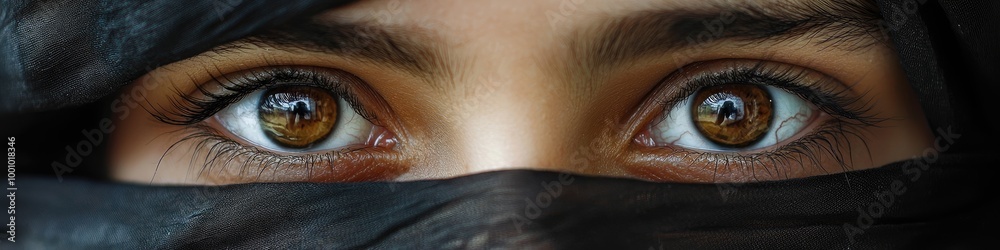 close-up of the girl's eyes. Selective focus close-up of the girl's eyes. Selective focus