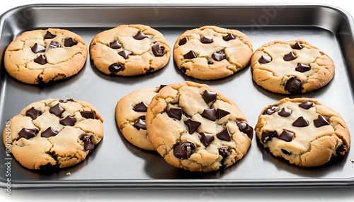 Chocolate Chip Cookies on Baking Sheet