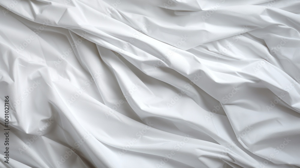 White Fabric Texture with Soft Folds White Fabric Texture with Soft Folds