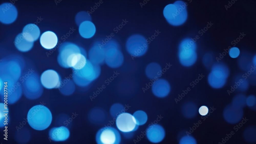 Soft Bokeh Lights on Dark Blue Background Soft Bokeh Lights on Dark Blue Background