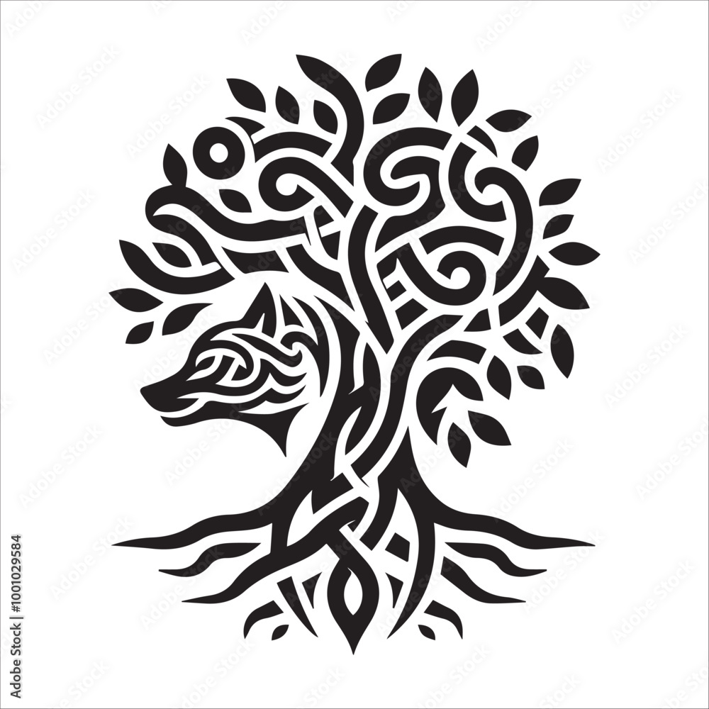 Celtic Tree of Life Clipart - Celtic Tree Silhouette Vector illustration - Celtic Tree Logo Concept Celtic Tree of Life Clipart - Celtic Tree Silhouette Vector illustration - Celtic Tree Logo Concept