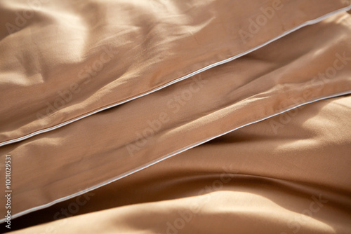 close-up satin bed linen fabric texture