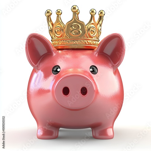 Royal Piggy Bank: Saving Like a King with a Crowned Piggy Bank photo