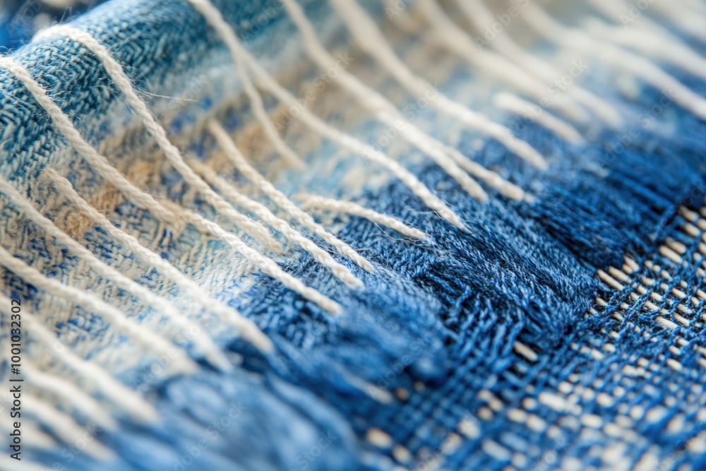 Close-up of a textured denim fabric Close-up of a textured denim fabric