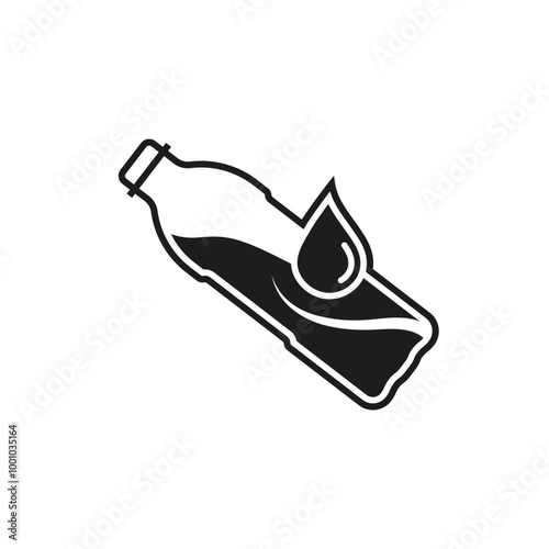 mineral water logo icon vector concept design template