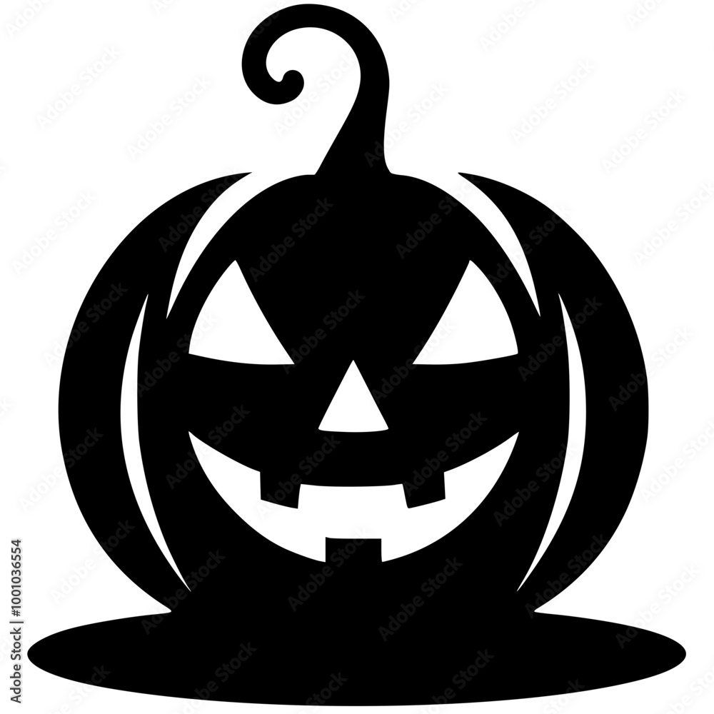 Spooky Halloween Pumpkin Silhouette Spooky Halloween Pumpkin Silhouette