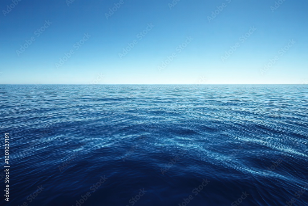 Obraz premium Calm Blue Sea Under Clear Sky