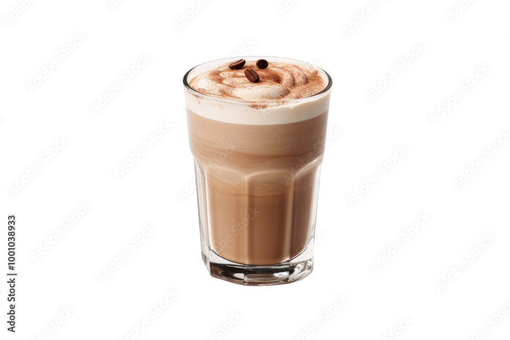 Rich Mocha Drink with Whipped Cream and Chocolate Shavings Isolated on Transparent Background Rich Mocha Drink with Whipped Cream and Chocolate Shavings Isolated on Transparent Background