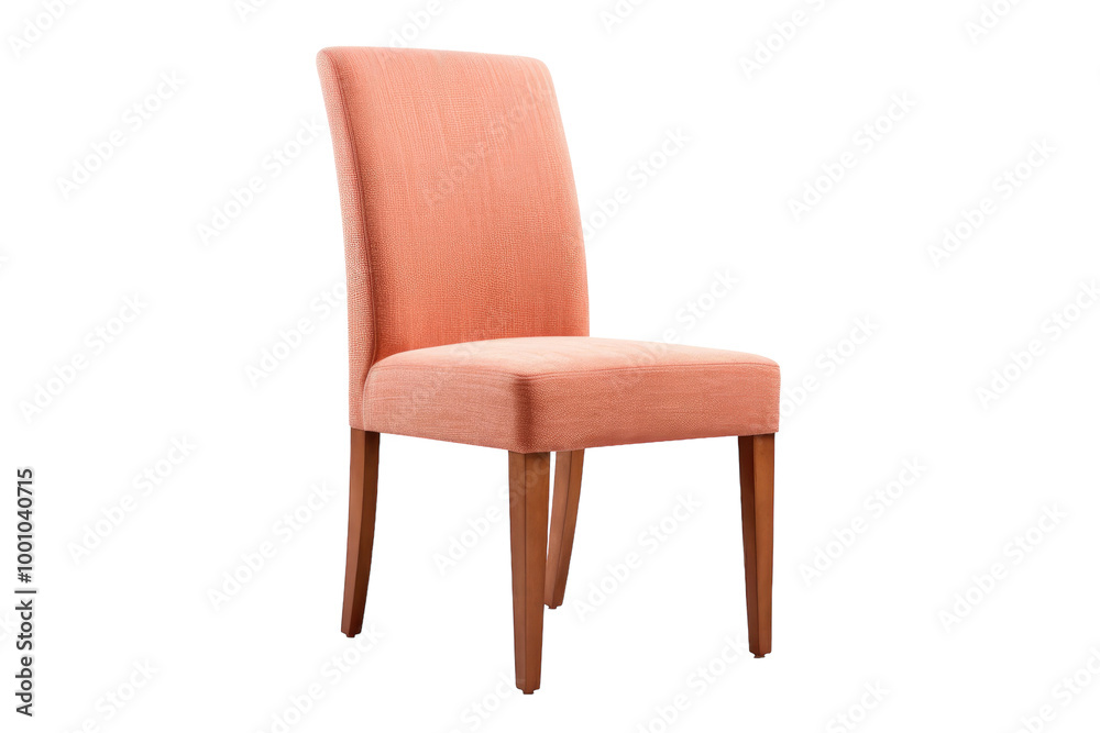 Contemporary Parsons Chair with Bold Patterned Upholstery Isolated on Transparent Background Contemporary Parsons Chair with Bold Patterned Upholstery Isolated on Transparent Background