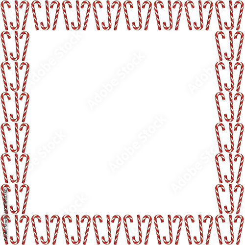 Illustration of red and white winter candy pattern on transparent background. Wallpaper, background, wrapper, fabric photo