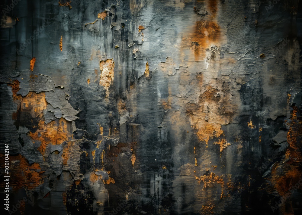 Obraz premium Dark Abstract Grunge Wall Texture for Background Use in Design Projects and Creative Artwork Needs