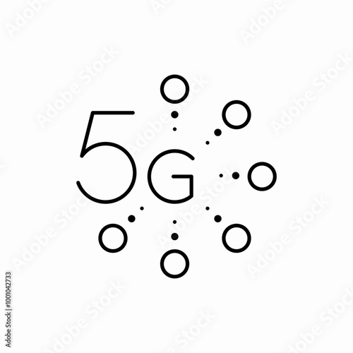 5G internet connection icon sign vector