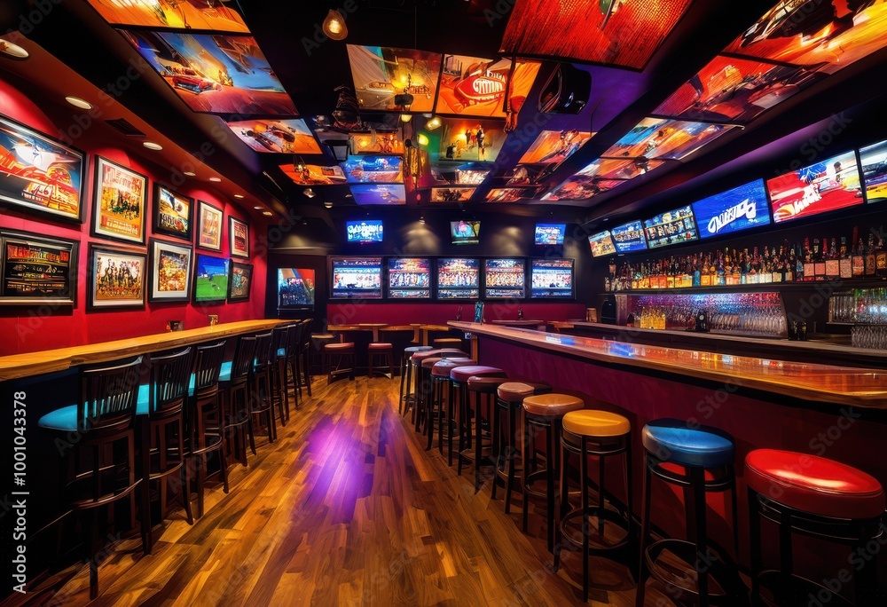 energetic sports bar atmosphere featuring lively action moments colorful decor engaging fans exciting games, vibrant, entertainment, excitement, seating energetic sports bar atmosphere featuring lively action moments colorful decor engaging fans exciting games, vibrant, entertainment, excitement, seating