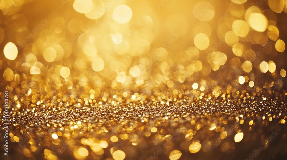 Golden Bokeh Background with Sparkling Highlights Golden Bokeh Background with Sparkling Highlights