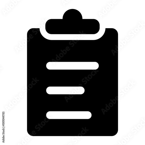 Clipboard, document icon - Solid style