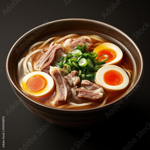 Ramen with meat and vegetables